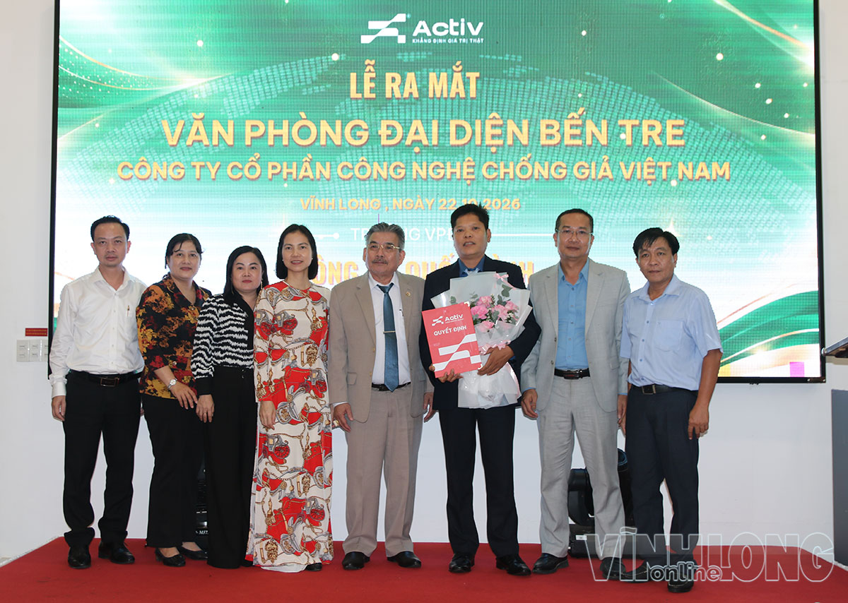 Ban Tổ chức ra mắt Văn phòng đại diện Công ty Chống giả Việt Nam (ACTIV), Văn phòng được đặt tại xã Phước Long.