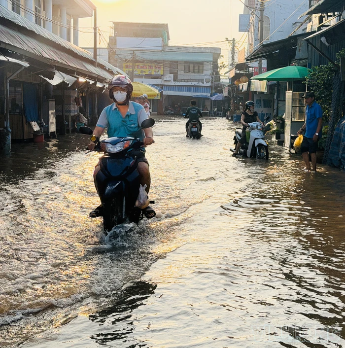 Triều cường vẫn ở mức cao, cảnh báo ngập vùng trũng thấp, ven sông