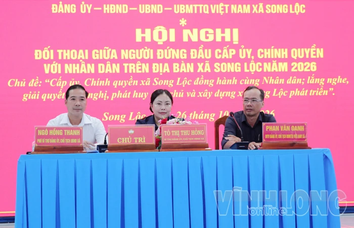 Xã Song Lộc đối thoại với Nhân dân về những vấn đề thiết thực