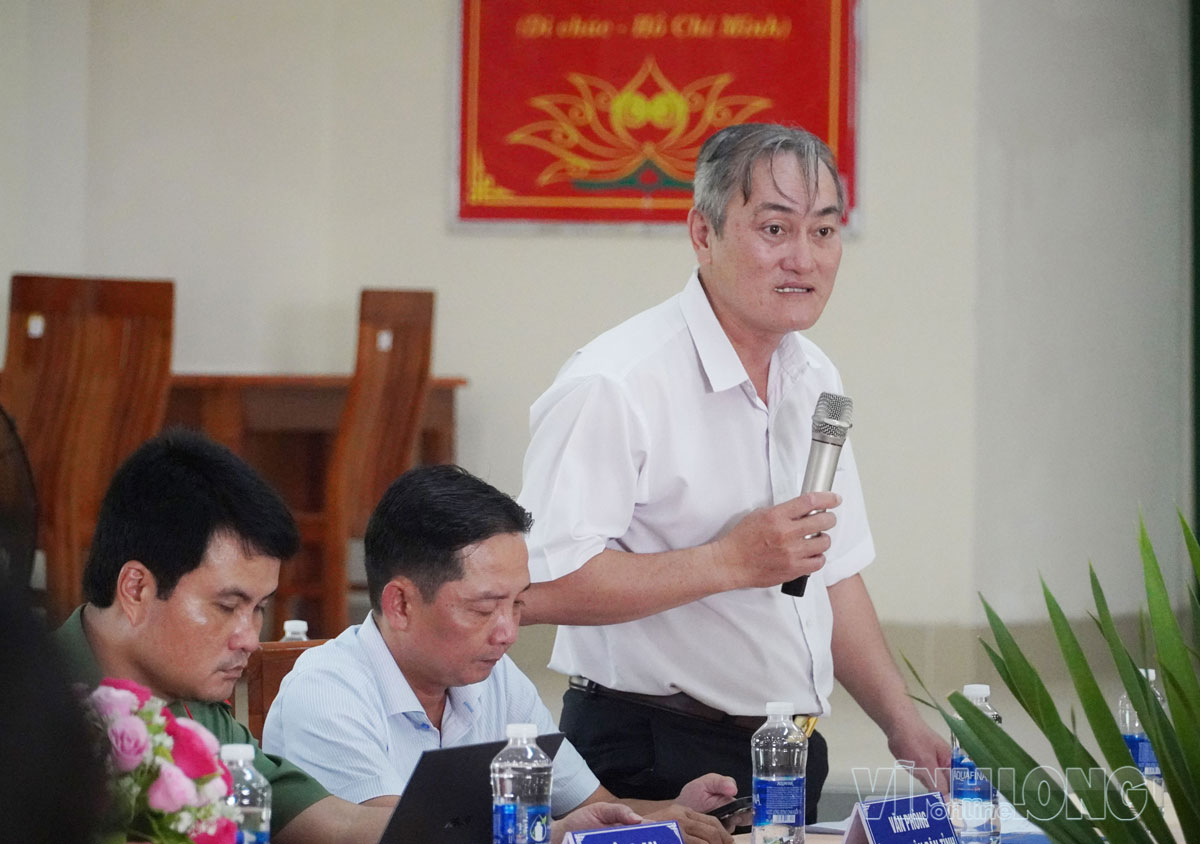  Chủ tịch UBND xã An Hiệp - Bùi Tuấn An báo cáo tiến độ xây dựng Chương trình mục tiêu quốc giá về NTM.
