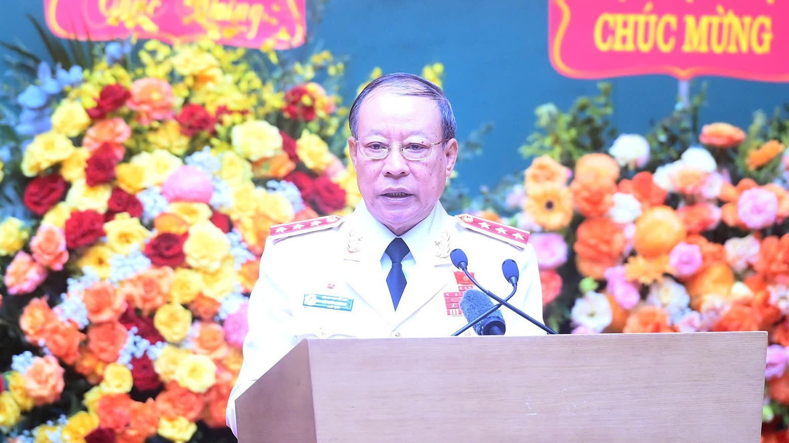 Thượng tướng Lê Quý Vương, nguyên Thứ trưởng Công an tái đắc cử, giữ chức vụ Chủ tịch Hội Cựu Công an nhân dân Việt Nam nhiệm kỳ II (2026-2031). (Ảnh: ĐĂNG KHOA)
