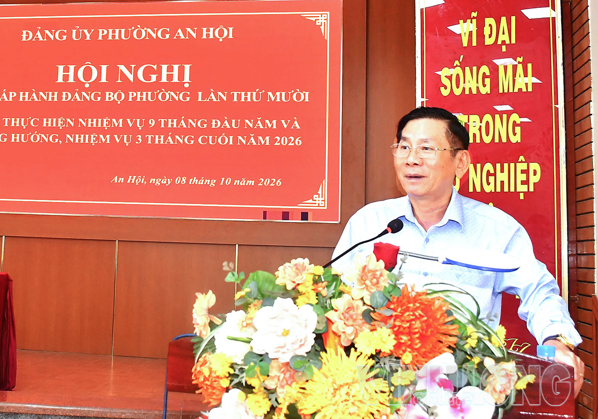Chủ nhiệm Ủy ban Kiểm tra Tỉnh ủy Nguyễn Thành Vững phát biểu chỉ đạo hội nghị.