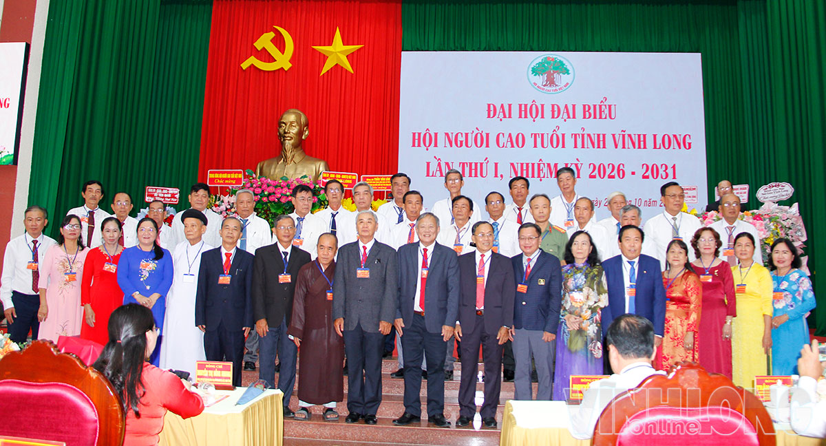 Ban Chấp hành Hội NCT tỉnh Vĩnh Long nhiệm kỳ 2026-2031 ra mắt Đại hội.