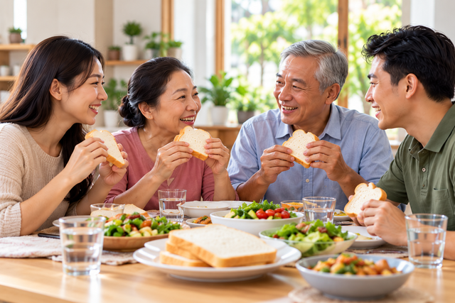 Nghiên cứu mới cho thấy phản ứng đường huyết sau ăn có sự khác biệt khi người tham gia dùng bữa cùng người thân so với khi ăn một mình.
Ảnh minh họa: P.H tạo từ AI