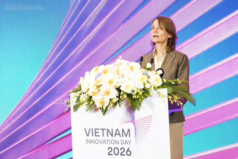 Bà Christiana Hageneder, Giám đốc Chương trình Hỗ trợ Năng lượng GIZ phát biểu tại Diễn đàn - Ảnh: chinhphu.vn/Thu Giang

