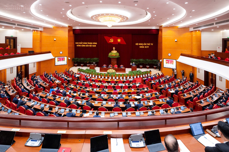 Hội nghị lần thứ Tư, Ban Chấp hành Trung ương Đảng khóa XIV - Ảnh: chinhphu.vn/Nhật Bắc

