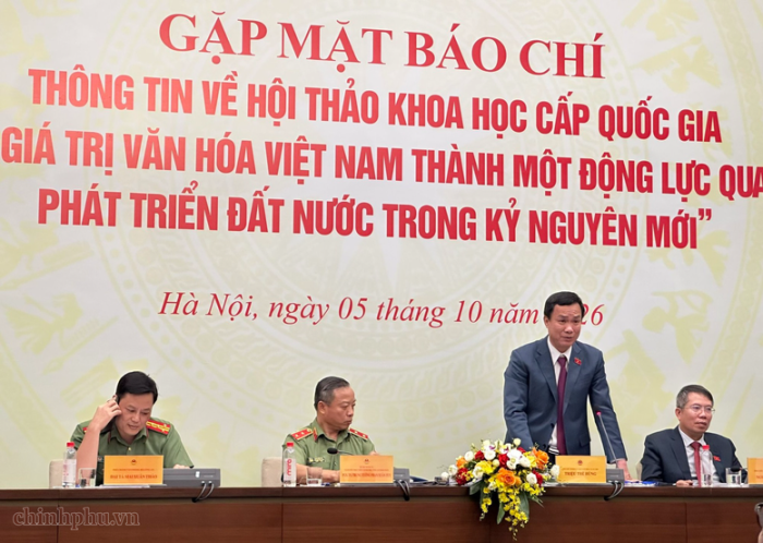 Hội thảo khoa học quốc gia về phát huy giá trị văn hóa Việt Nam trong kỷ nguyên mới sẽ diễn ra vào ngày 10/10