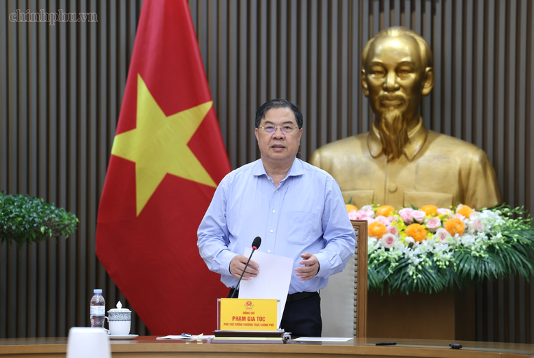Phó Thủ tướng Thường trực nhấn mạnh yêu cầu tập trung triển khai những nhiệm vụ cấp bách có tính liên ngành - Ảnh: chinhphu.vn/Phương Nguyên

