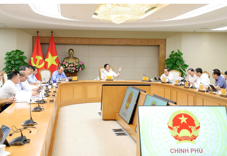 Phó Thủ tướng nhấn mạnh yêu cầu các bộ, ngành nêu cao trách nhiệm, hành động quyết liệt, bảo đảm các nhiệm vụ công nghệ chiến lược sớm đi vào thực tiễn, tạo ra sản phẩm cụ thể, đóng góp thiết thực cho phát triển đất nước - Ảnh: chinhphu.vn/Gia Huy