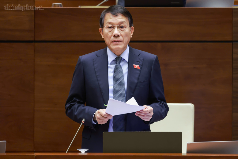 Bộ trưởng Bộ Công an Lương Tam Quang Giải trình và làm rõ một số ý kiến còn băn khoăn của các đại biểu Quốc hội - Ảnh: chinhphu.vn/Nhật Bắc

