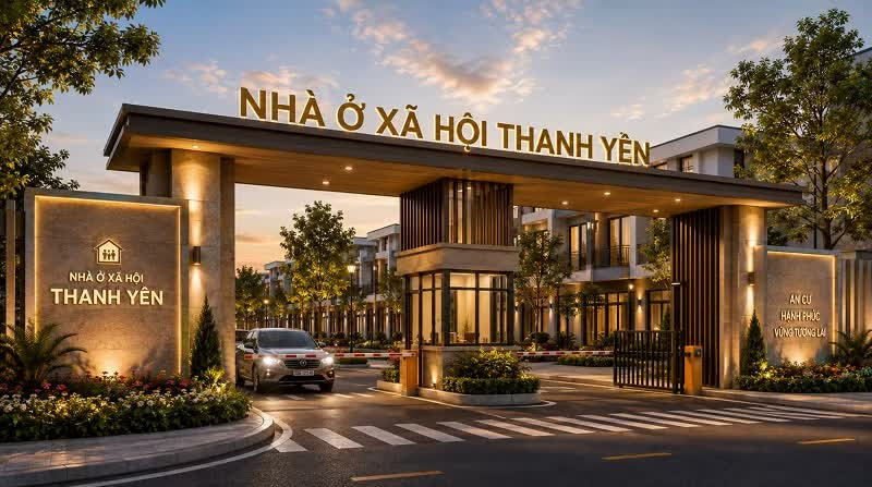 Phối cảnh dự án nhà ở xã hội tại xã Thanh Yên do Công ty cổ phần Phát triển hạ tầng đô thị số 6 - Điện Biên (thuộc Tổng công ty Thương mại và Xây dựng số 6 Điện Biên) thực hiện. (Ảnh: Nhà đầu tư)
