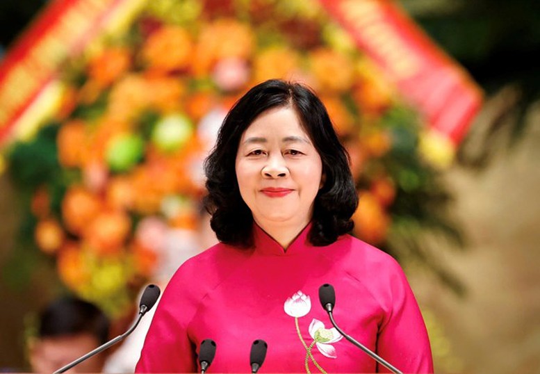 Bà Bùi Thị Minh Hoài, Ủy viên Bộ Chính trị, Bí thư Trung ương Đảng, Chủ tịch Ủy ban Trung ương MTTQ Việt Nam - Ảnh: MTTQ Việt Nam