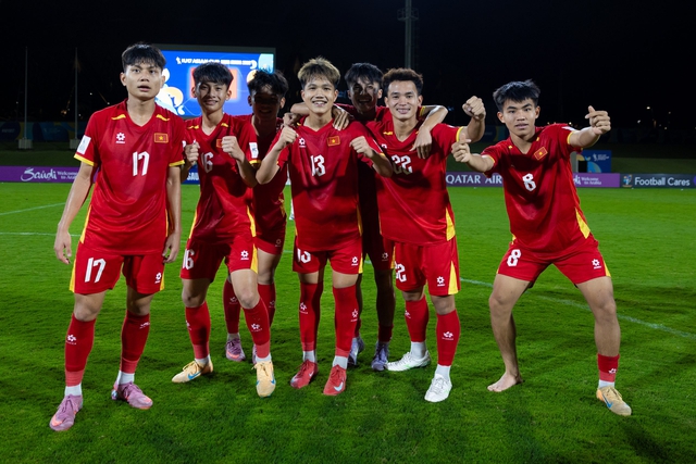 Đây là lần đầu tiên một đội U.17 Việt Nam giành quyền đến World Cup
ẢNH: VFF
