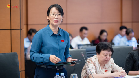 Đại biểu Trần Thị Diệu Thúy (Đoàn Thành phố Hồ Chí Minh). (Ảnh: Phạm Thắng)
