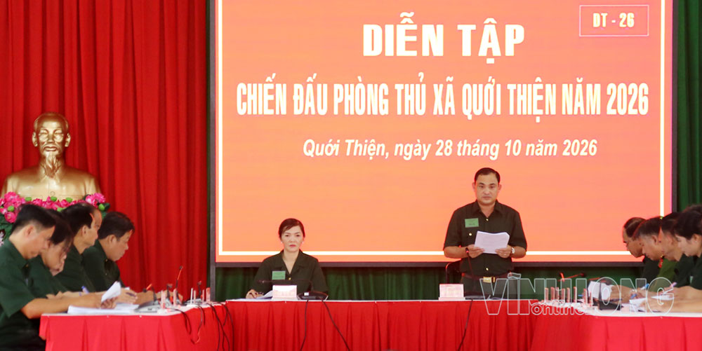 Các cuộc họp vận hành cơ chế trong diễn tập.