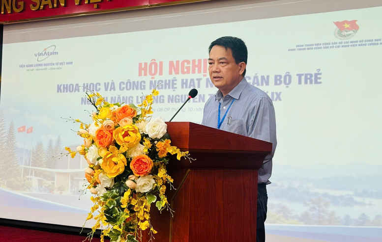 TS. Trần Chí Thành, Viện trưởng Viện Năng lượng nguyên tử Việt Nam phát biểu tại Hội nghị - Ảnh: chinhphu.vn/Thu Giang

