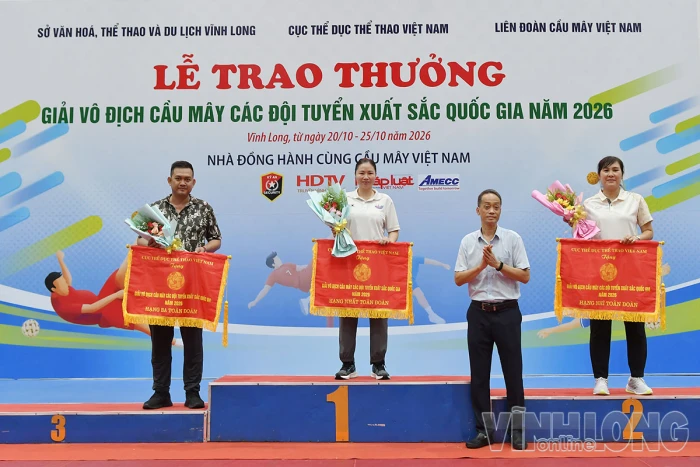 Vĩnh Long xếp hạng Ba toàn đoàn Giải vô địch Cầu mây các đội tuyển xuất sắc quốc gia năm 2026