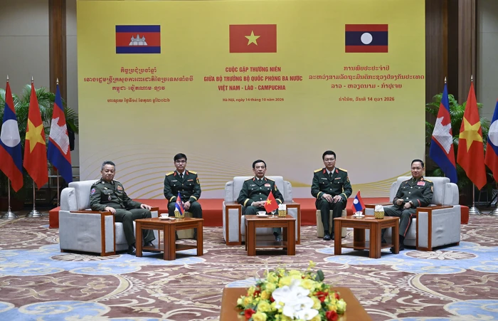 Cuộc gặp thường niên giữa 3 Bộ trưởng Quốc phòng Việt Nam - Lào - Campuchia