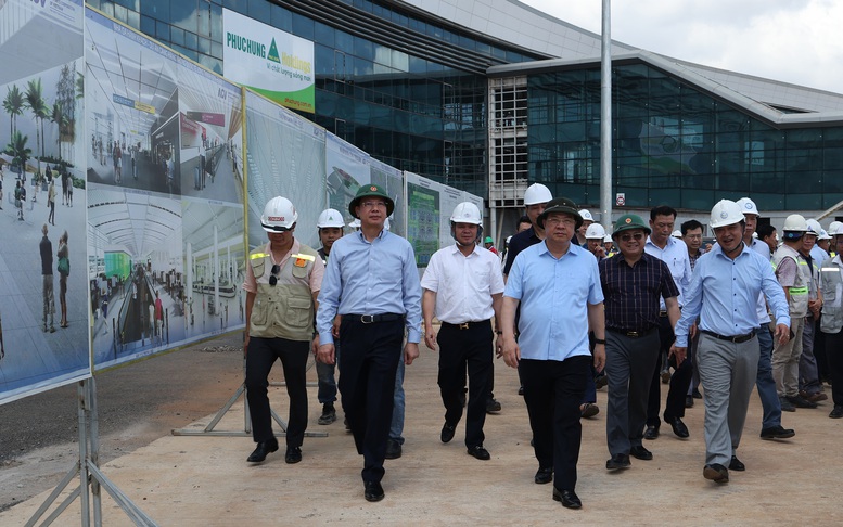 Phó Thủ tướng Thường trực Phạm Gia Túc kiểm tra Dự án sân bay Long Thành ngày 23/5 - Ảnh: VGP/Phương Nguyên

