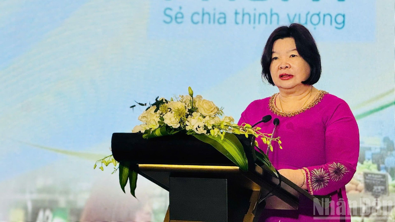 Bà Cao Xuân Thu Vân, Chủ tịch Liên minh Hợp tác xã Việt Nam. (Ảnh: HNV)

