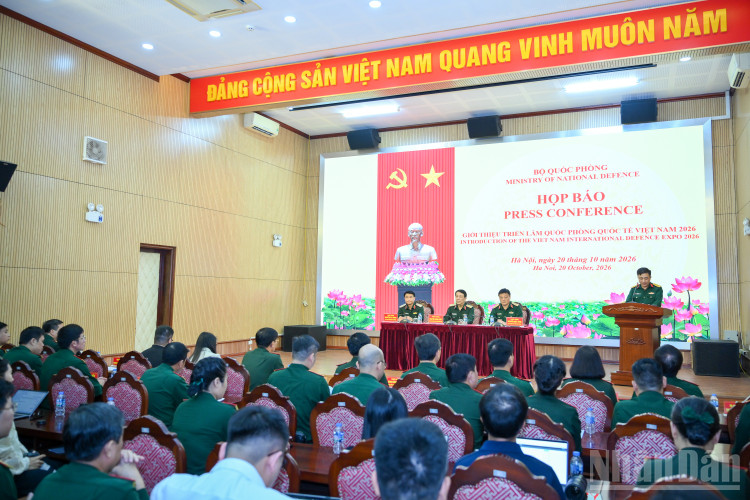 Quang cảnh họp báo. (Ảnh: THẾ ĐẠI)
