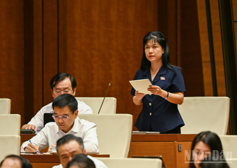 Đại biểu Quốc hội Tạ Thị Yên (Đoàn Điện Biên). (Ảnh: DUY LINH)
