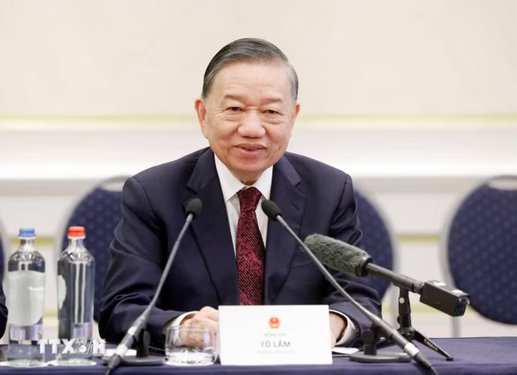 Tổng Bí thư, Chủ tịch nước Tô Lâm phát biểu tại buổi gặp gỡ chuyên gia, trí thức người Việt Nam tại Bỉ và Luxembourg - Ảnh: TTXVN