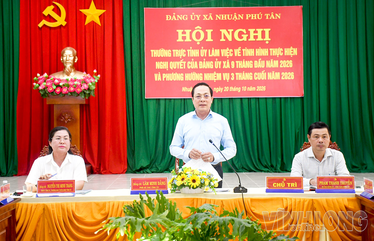 Đồng chí Lâm Minh Đằng- Phó Bí thư Tỉnh ủy phát biểu chỉ đạo.