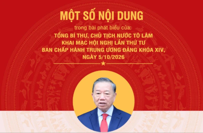 [Infographic] Một số nội dung trong phát biểu của Tổng Bí thư, Chủ tịch nước Tô Lâm khai mạc Hội nghị lần thứ tư Ban Chấp hành Trung ương Đảng khóa XIV