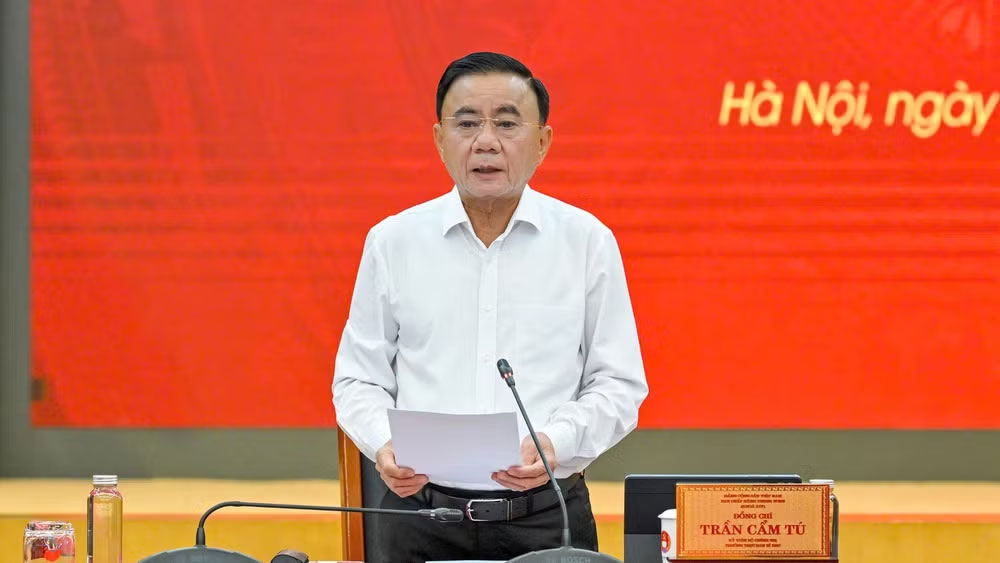 Đồng chí Trần Cẩm Tú, Ủy viên Bộ Chính trị, Thường trực Ban Bí thư. (Ảnh: Thủy Nguyên)
