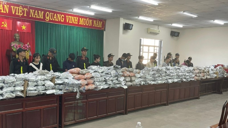 Giai đoạn 1 của chuyên án 128T thu giữ 550 kg cần sa khô.
