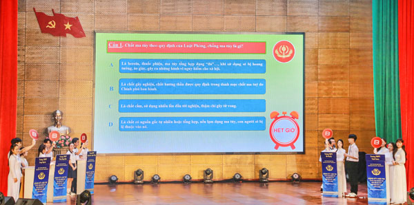 Các đội tham gia vòng chung kết Cuộc thi “Tuổi trẻ chung tay đẩy lùi ma túy” năm 2025, khu vực phía Nam.

