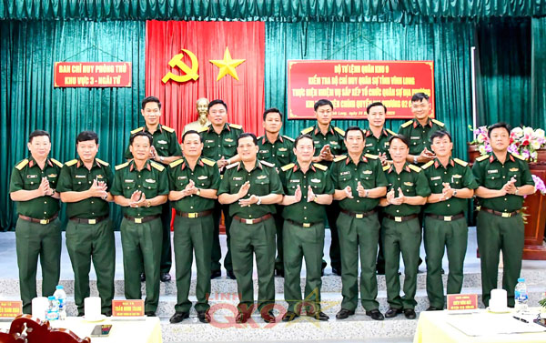 Quân khu 9 kiểm tra thực hiện nhiệm vụ tổ chức quân sự địa phương khi thực hiện chính quyền địa phương 2 cấp.

