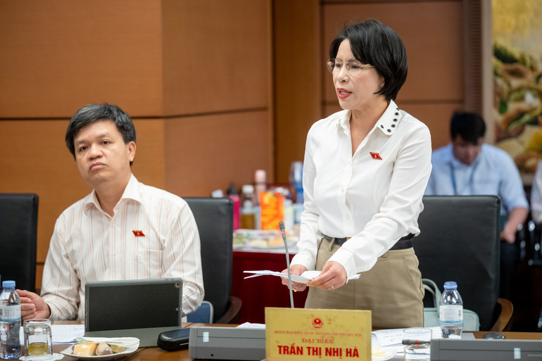 Đại biểu Trần Thị Nhị Hà (Hà Nội). (Ảnh: Media Quốc hội)