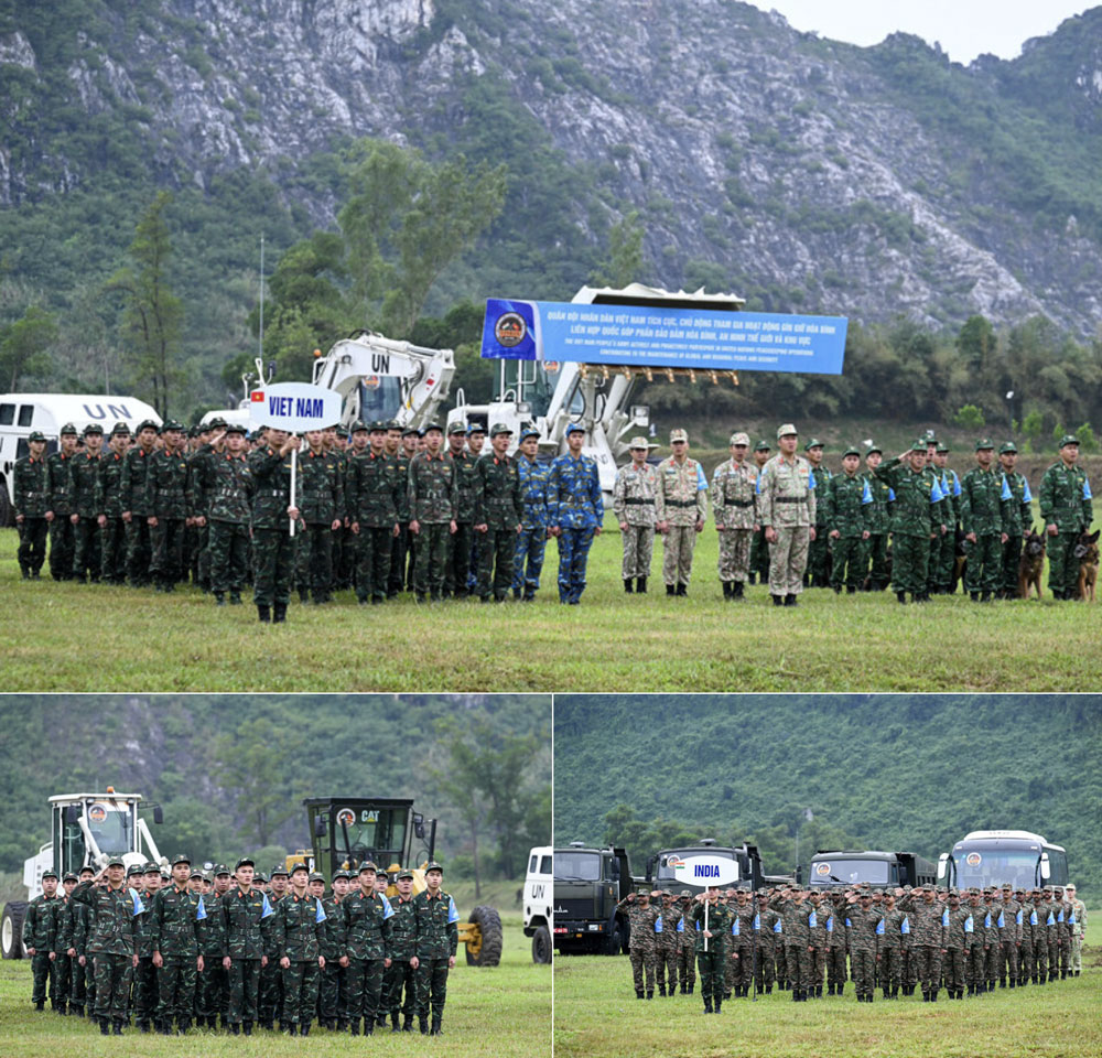 Lực lượng tham gia diễn tập của quân đội hai nước.