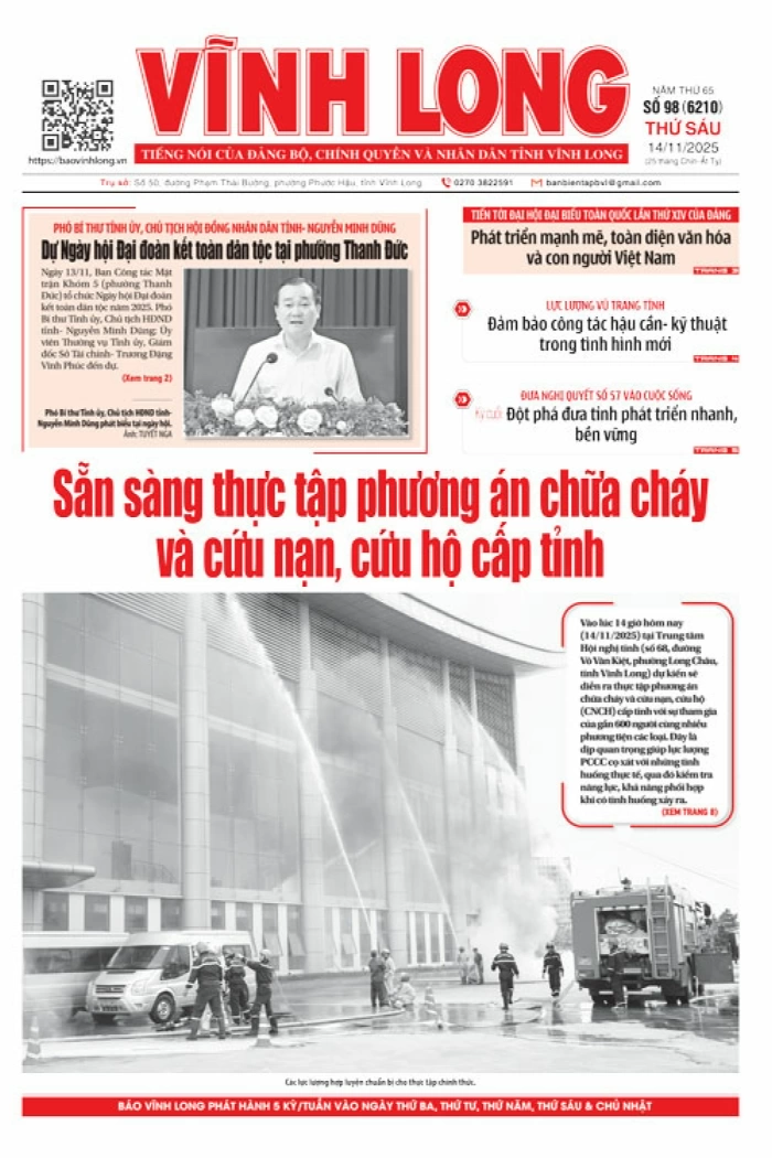 Mời bạn đọc xem báo in số 98 (6210) thứ sáu ngày 14/11/2025