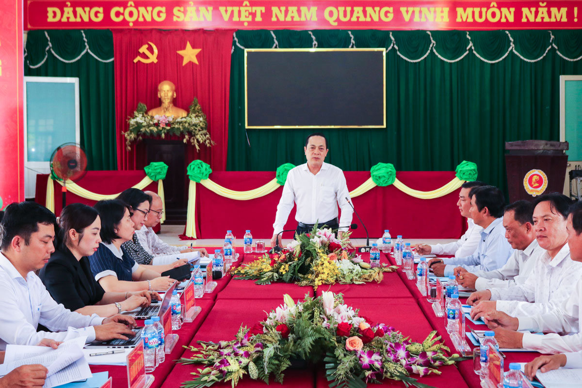 Phó Bí thư Tỉnh ủy- Lâm Minh Đằng phát biểu tại buổi làm việc.