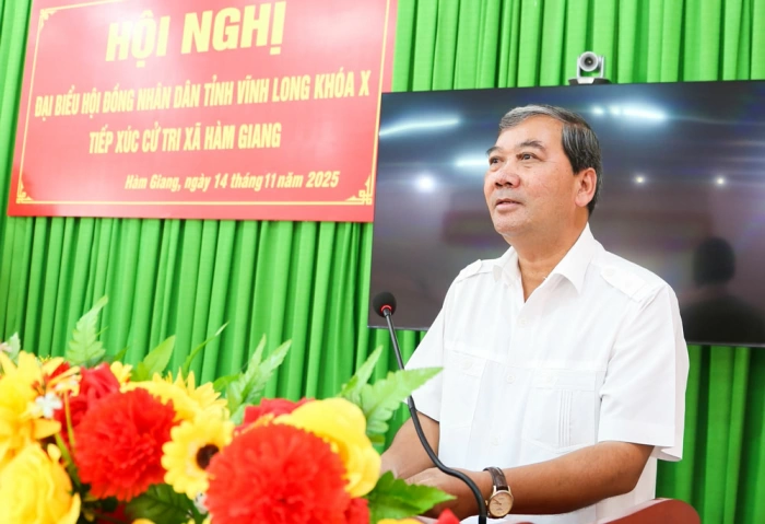 Phó Bí thư Tỉnh ủy- Kim Ngọc Thái tiếp xúc cử tri xã Long Hiệp, Hàm Giang