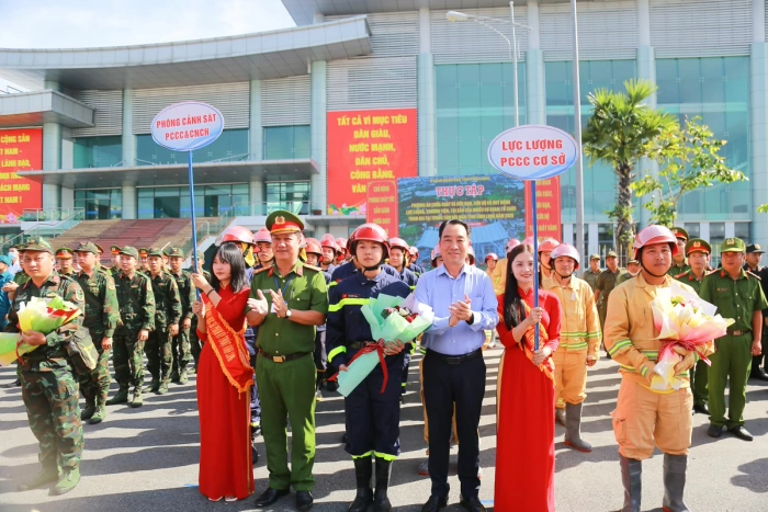 Thực tập phương án chữa cháy và cứu nạn, cứu hộ cấp tỉnh năm 2025 thành công tốt đẹp