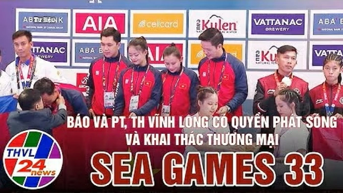 Báo và phát thanh, truyền hình Vĩnh Long có quyền phát sóng và khai thác thương mại SEA Games 33