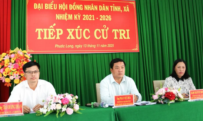 Đại biểu HĐND tỉnh tiếp xúc cử tri xã Phước Long