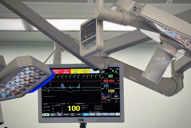 Nhịp tim đầu tiên của trái tim miền Nam đã hồi sinh trên người nhận tại BV Trung ương Quân đội 108. Ảnh: BVCC