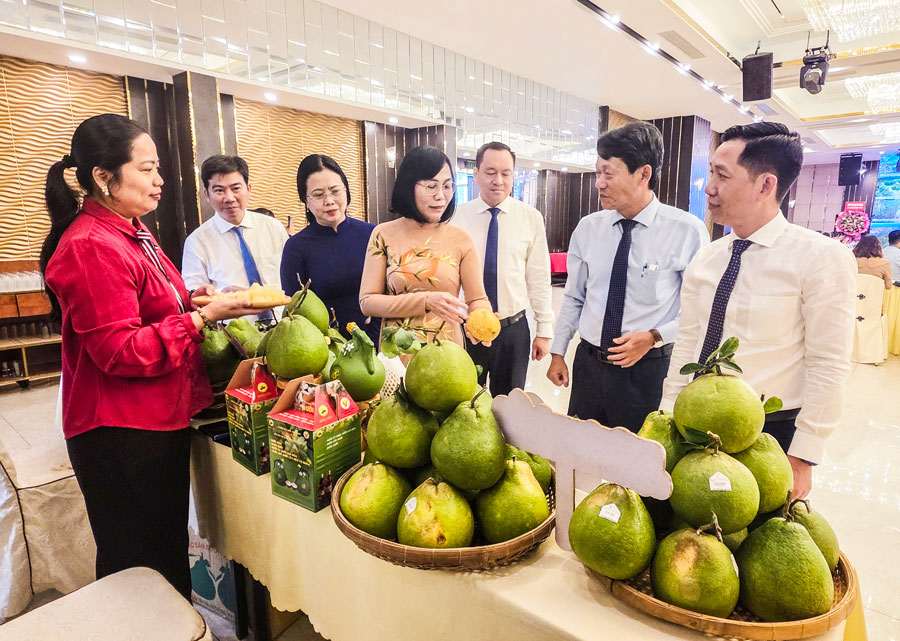 Không gian trưng bày, giới thiệu các sản phẩm du lịch, các sản phẩm OCOP của 4 địa phương tại Đồng Nai.