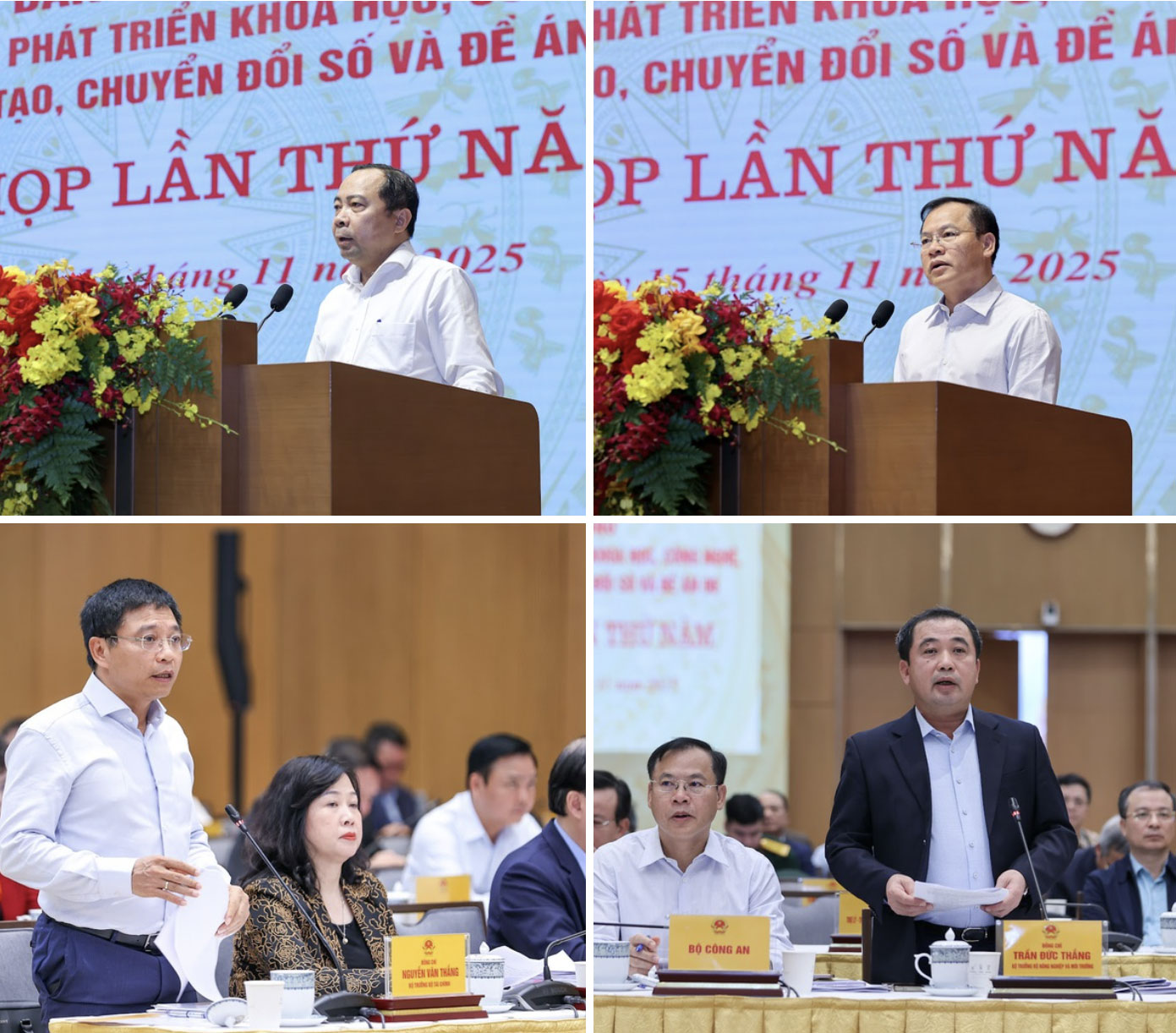 Các đại biểu báo cáo tại phiên họp - Ảnh: VGP/Nhật Bắc