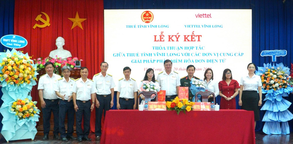 Thuế tỉnh ký kết thỏa thuận hợp tác với các đơn vị hợp tác triển khai hóa đơn điện tử.