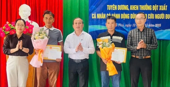 Lại xuất hiện người hùng ở Quảng Ngãi lao ra dòng nước chảy xiết cứu người