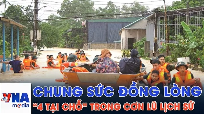 Chung sức đồng lòng “4 tại chỗ” trong cơn lũ lịch sử tại các tỉnh Nam Trung Bộ