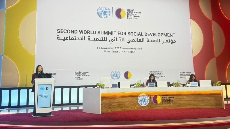 Thứ trưởng Ngoại giao Nguyễn Minh Hằng phát biểu tại hội nghị. (Ảnh: Bộ Ngoại giao)