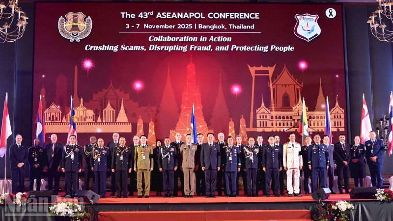 Hội nghị ASEANAPOL lần thứ 43 diễn ra tại thủ đô Bangkok, Thái Lan. (Ảnh: MINH THẮNG)

