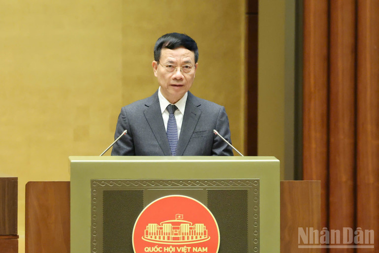 Bộ trưởng Khoa học và Công nghệ Nguyễn Mạnh Hùng. (Ảnh: DUY LINH)
